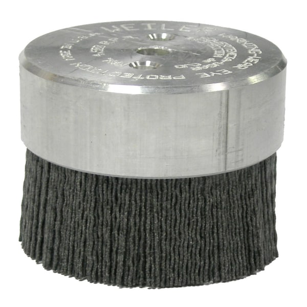 Weiler Burr-Rx 3" Maximum Density Miniature Disc Brush .035/80CG Crimped Fill 86013 - main